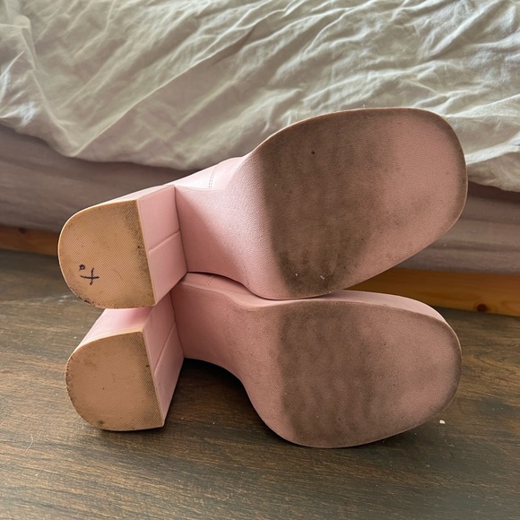 Steve Madden Pink Leather Triple platform Boots - Picture 15 of 15